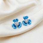 Blue Blossom Crystal Studs GWE -108