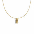 Golden Teddy Bear Pendant Necklace with Crystal Detailing GWN -80