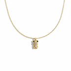Golden Teddy Bear Pendant Necklace with Crystal Detailing GWN -80