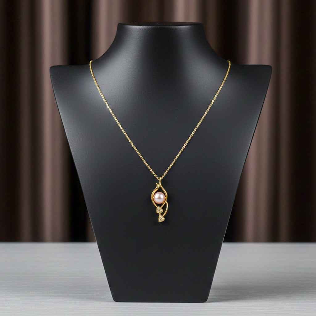 Elegant Gold Teardrop Necklace GWN -43