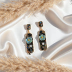Iris Bloom Pearl Drop Earrings GWE -243