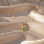 Emerald Drop Designer Pendant Necklace GWN -102