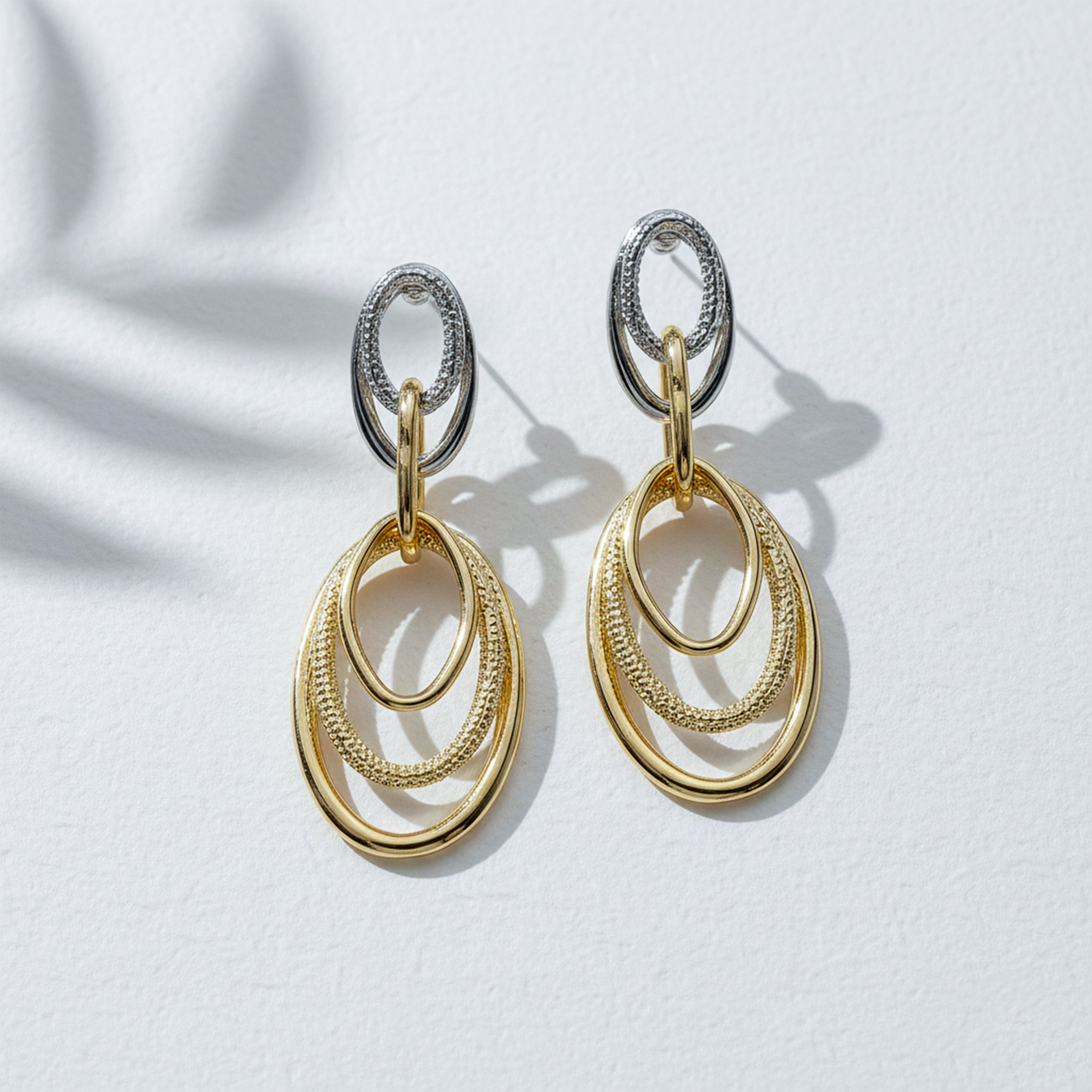 Orbit Two-Tone Drop Earrings GWE -57