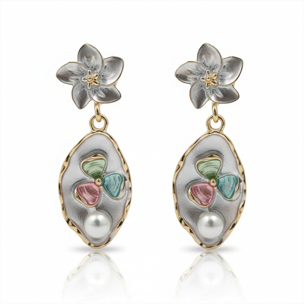 Floral Pearl Earrings GWE -196