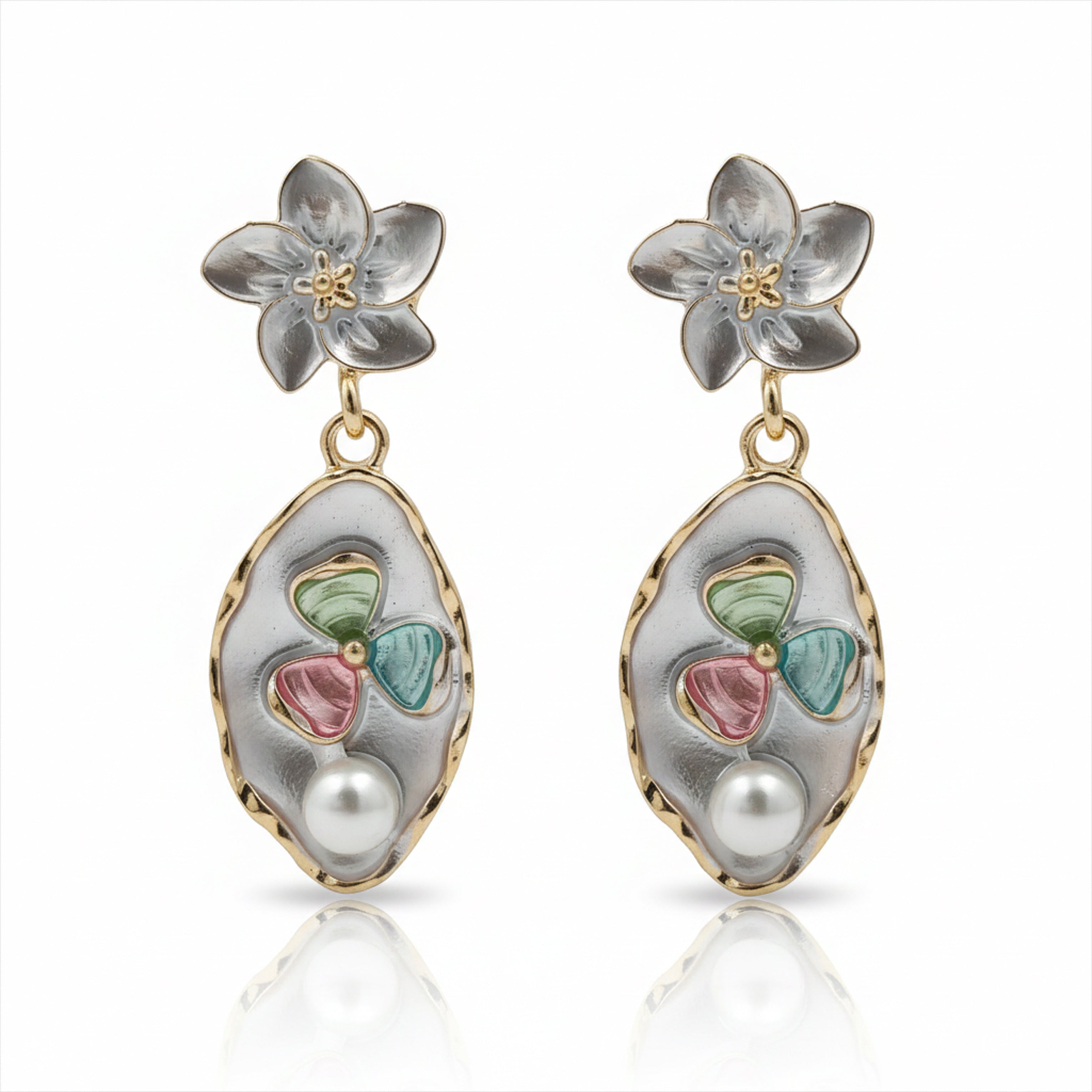 Floral Pearl Earrings GWE -196