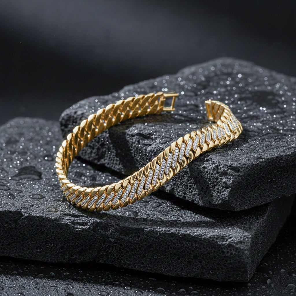 Men’s Gold-Tone Cuban Link Bracelet GMB -8