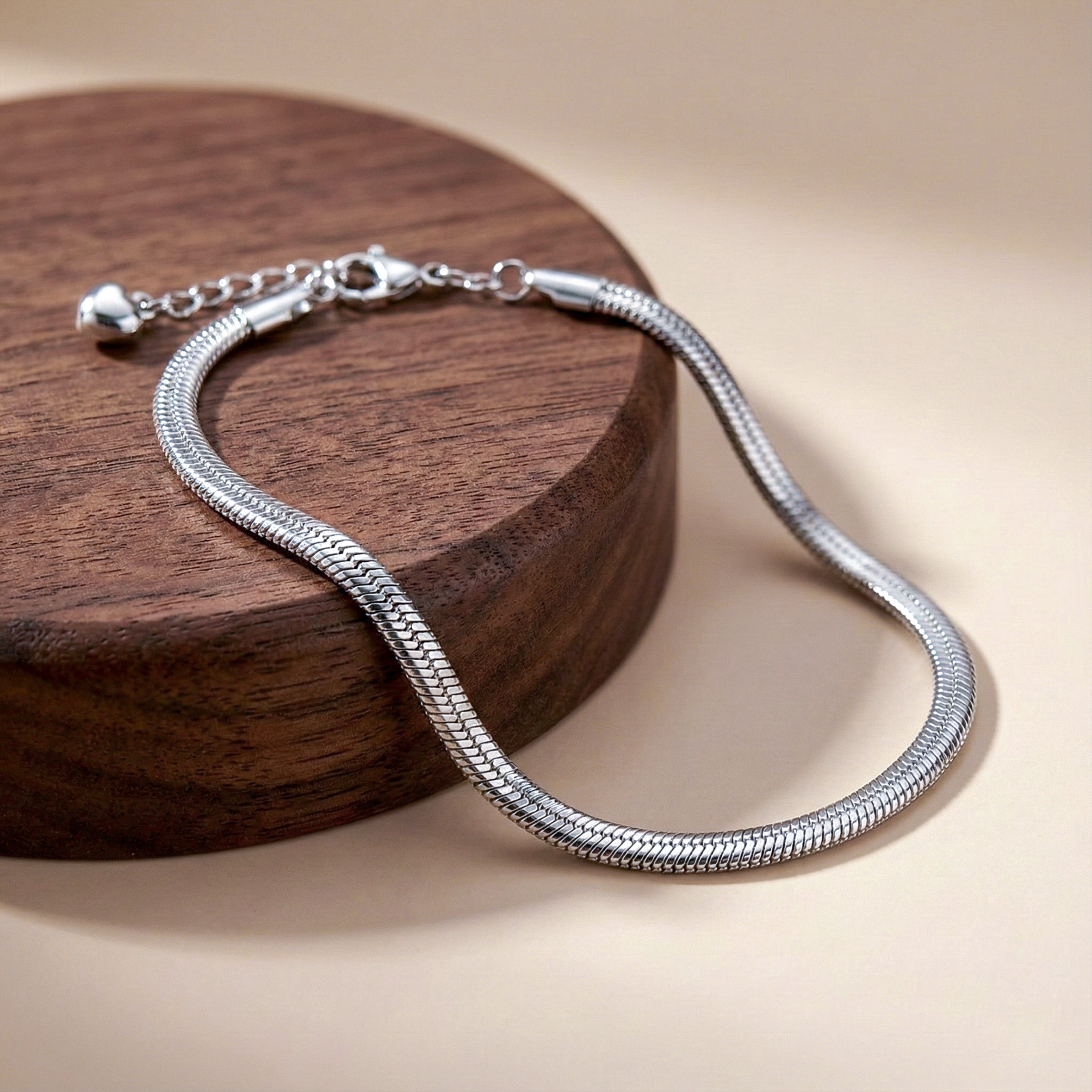 Silver Snake Chain Anklet GWA -33