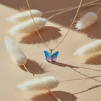 Aurora Butterfly Pendant Necklace in Gold Finish GWN -155
