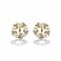 Pearl & Crystal Circle Stud Earrings GWE -165