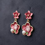 Enamel Pearl Earrings GWE -185