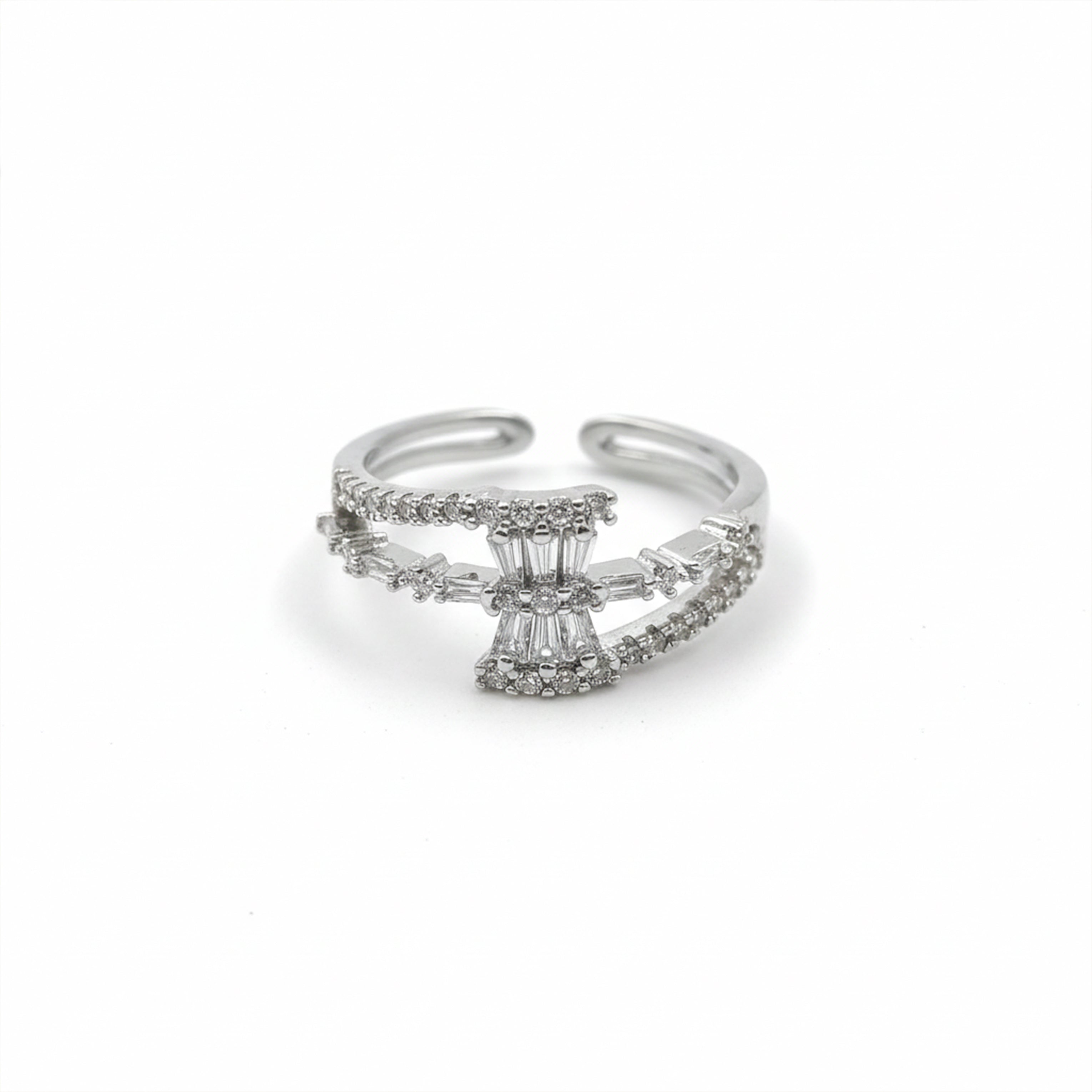Silver Radiance Bow Ring GWR -55