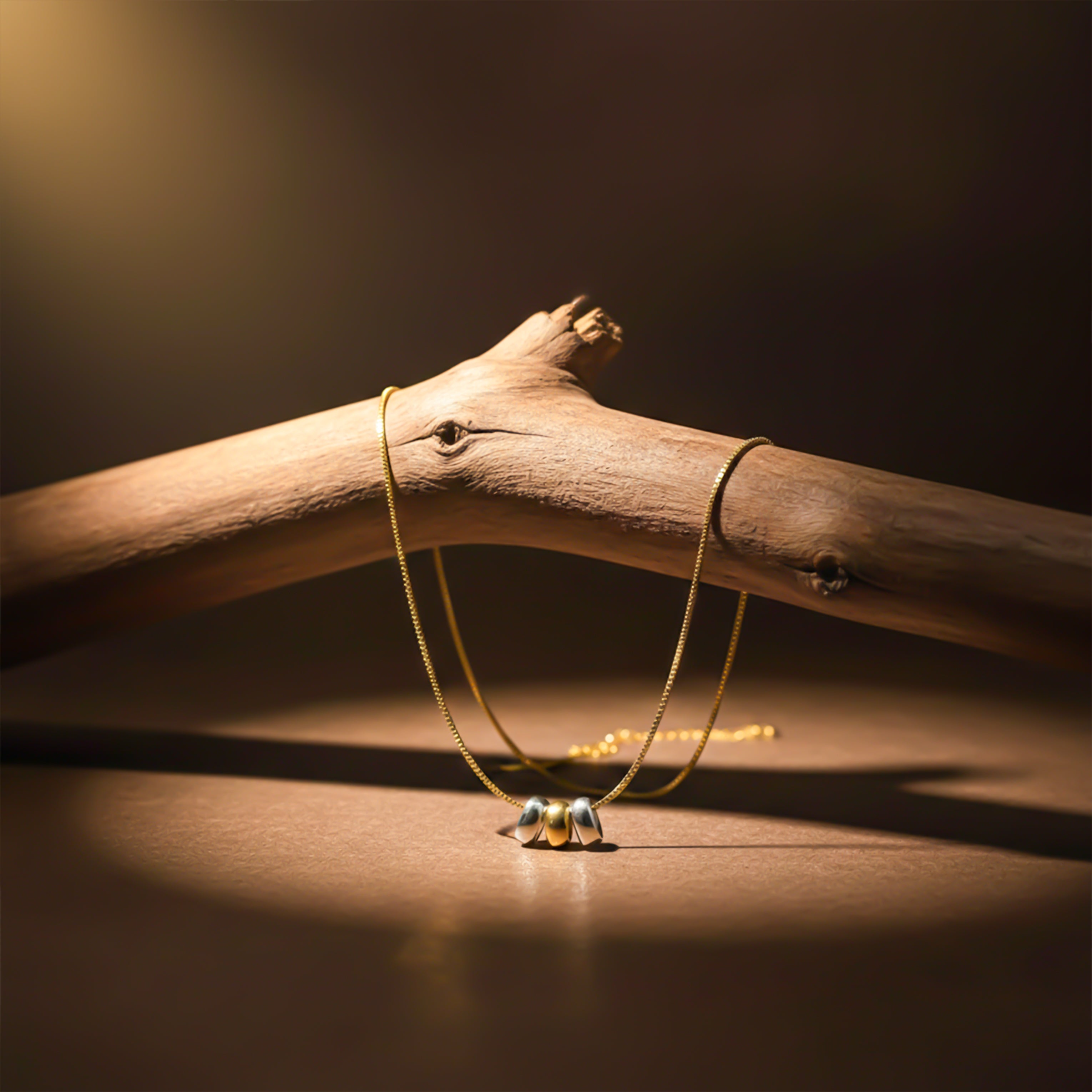 Minimalist Tri-Tone Necklace GWN -61