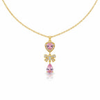 Floral Drop Pendant Necklace GWN -124