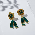 Emerald Bloom Drop Earrings GWE -60