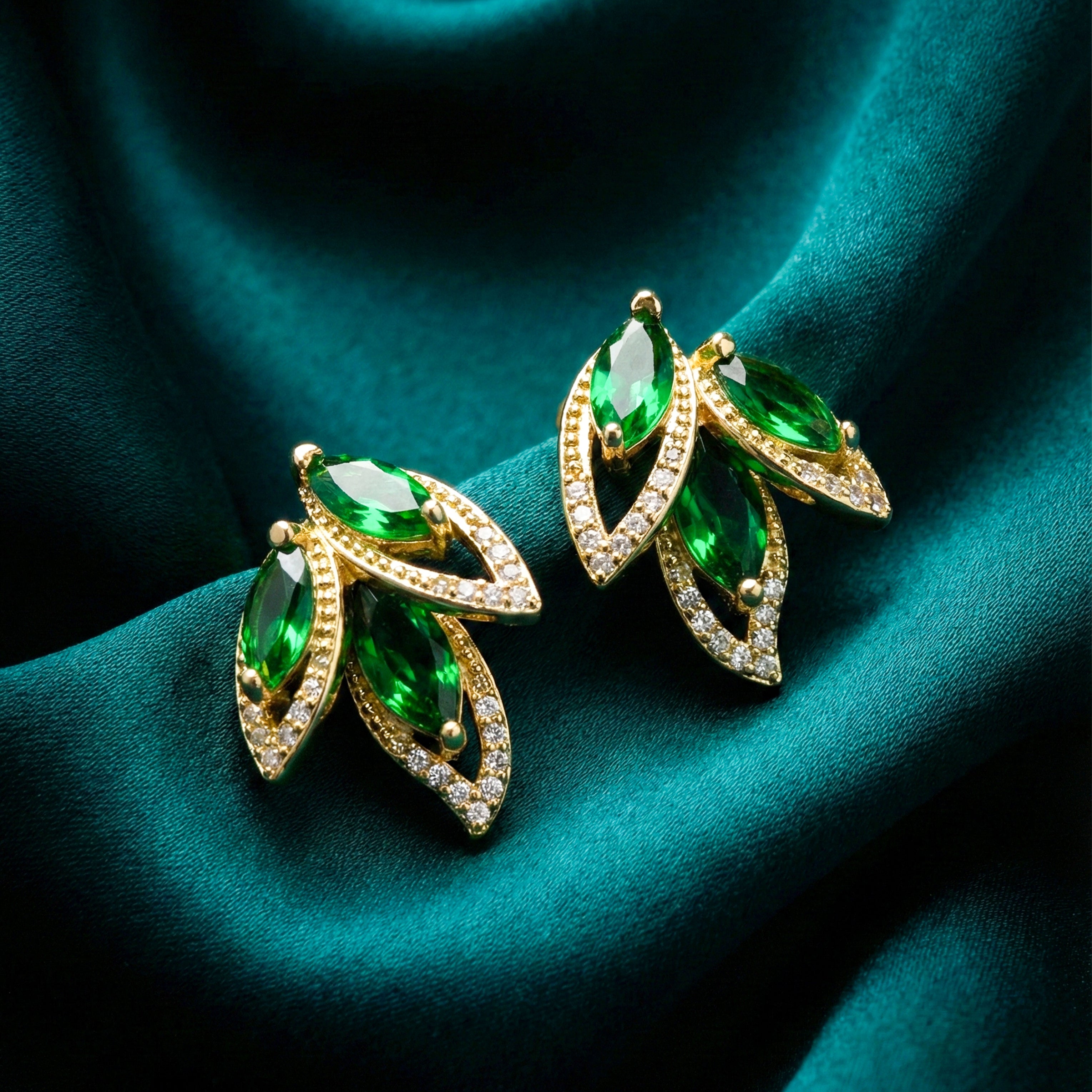 Green Marquise Earrings GWE -171