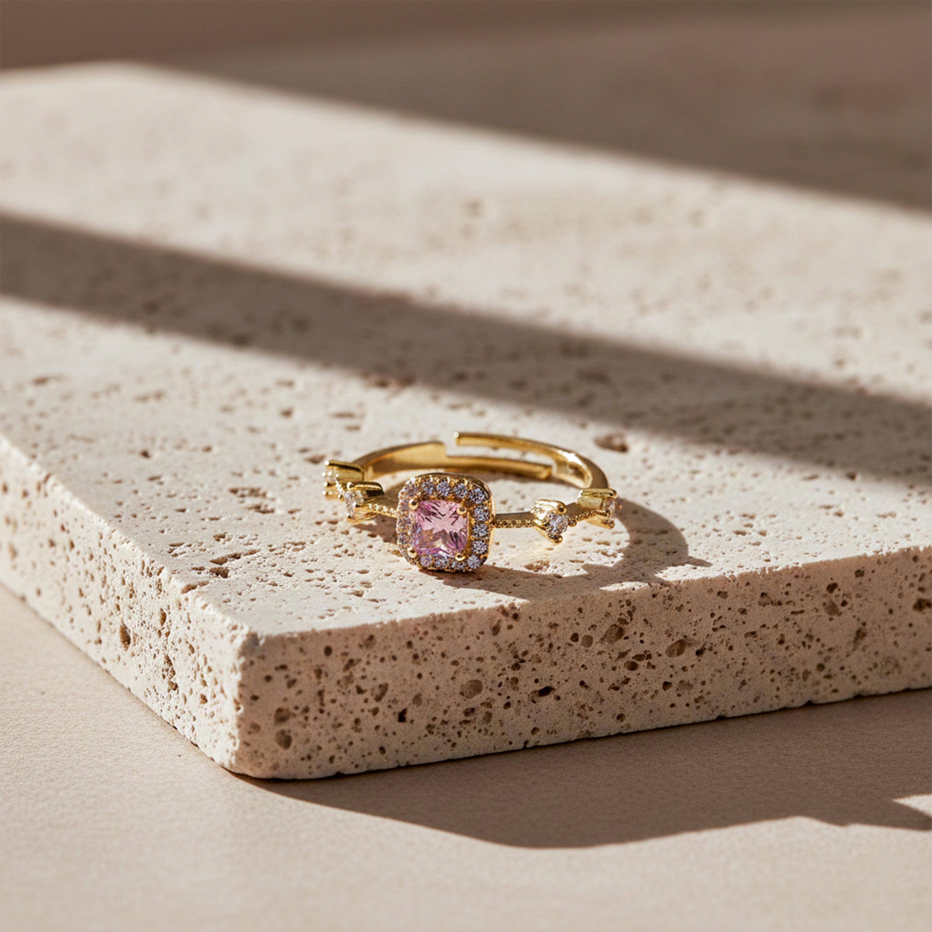 Pink Halo Adjustable Ring GWR -71