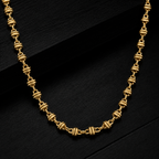 Men’s Gold Tone Textured Link Chain GMC -17