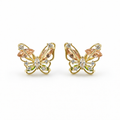 Elegant Butterfly Crystal Stud Earrings GWE -151