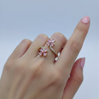 Pink Blossom Adjustable Ring GWR -72