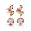 Blush Floral Crystal Earrings GWE -235