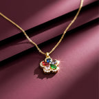 Sparkling Multicolor Gemstone Women Neckless GWN -74
