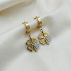 Golden Clover Drop Earrings GWE -80