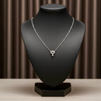 Silver Clover Spark Charm Necklace GWN -56
