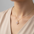 Pink Blossom Stone Pendant Necklace GWN -109