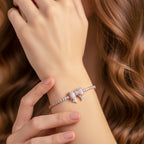 Rose Gold Bowknot Tennis Bracelet GWB -91