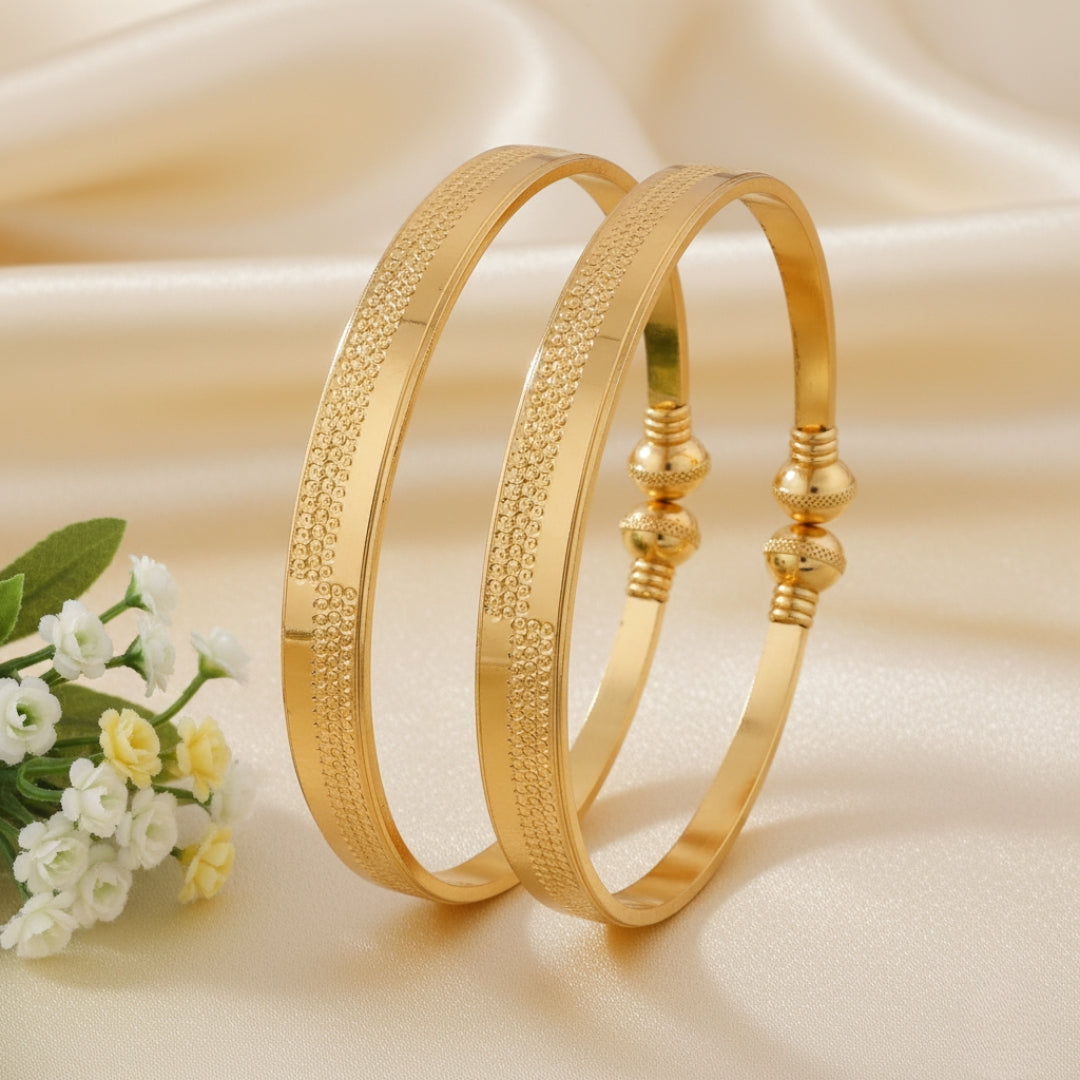 Wibestone Elegant Line Kada Set – Minimal Grace, Timeless Style
