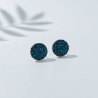 Midnight Blue Pavé Stud Earrings GWE -95