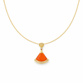 Golden Orange Pendant Necklace GWN -159