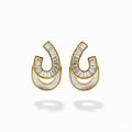 Gold Curv Stud Earrings GWE -163