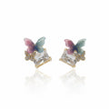 Butterfly Crystal Stud Earrings GWE -128