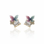 Butterfly Crystal Stud Earrings GWE -128