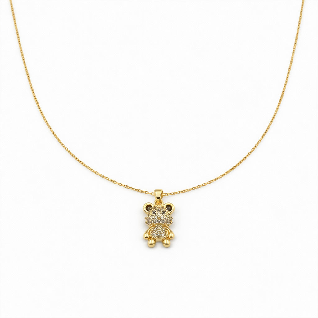 Bear Crystal Pendant Necklace GWN -133