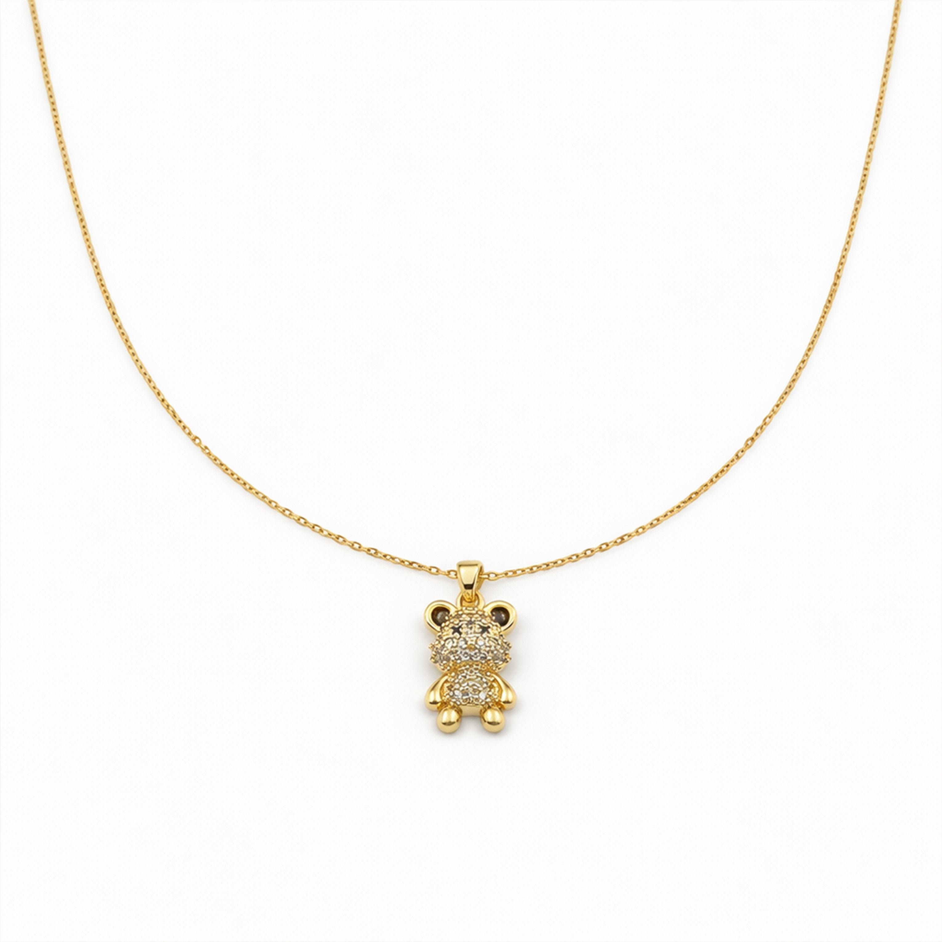 Bear Crystal Pendant Necklace GWN -133