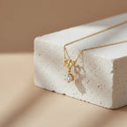 Solitaire Charm Pendant Necklace GWN -129