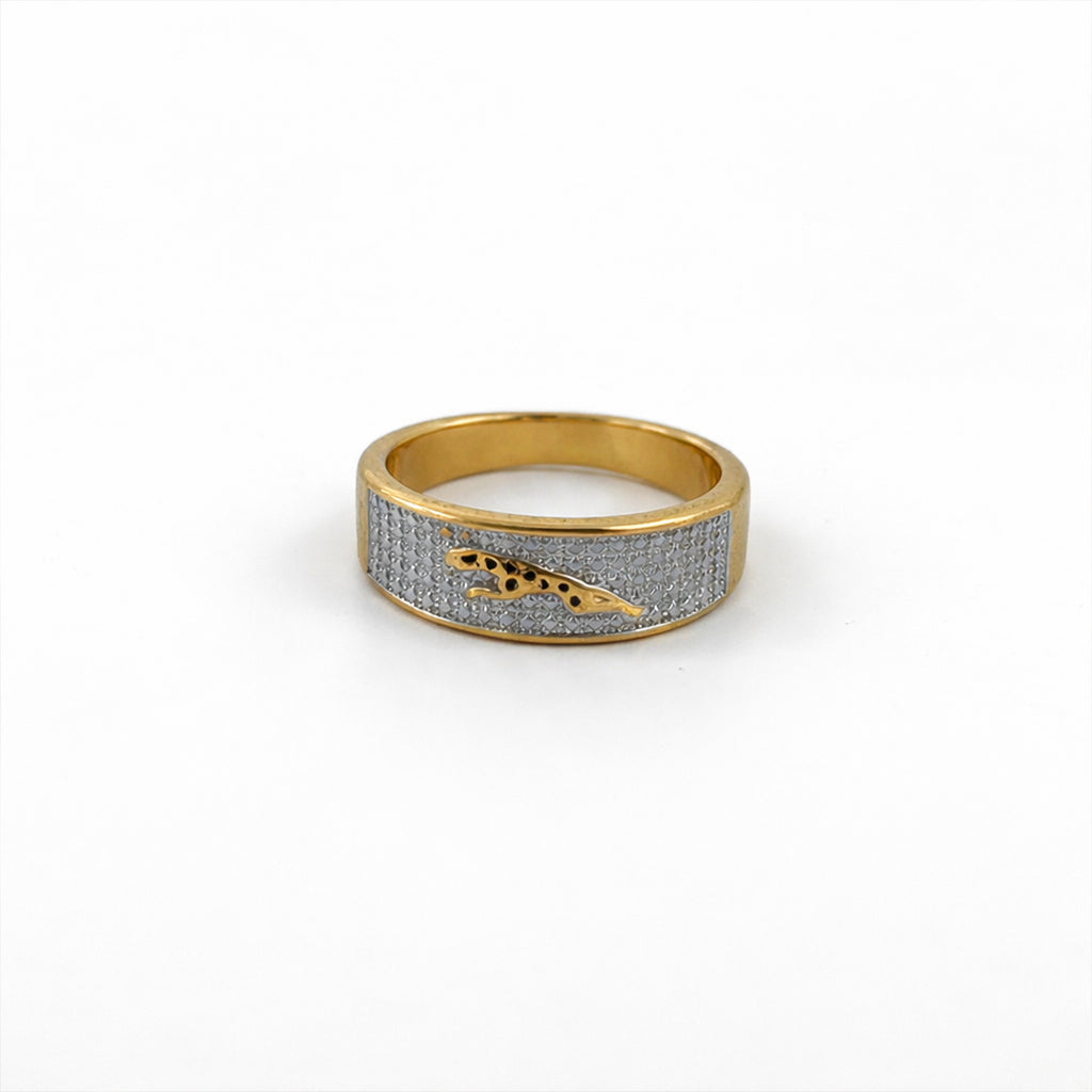 Men’s Gold & Silver Crocodile Design Ring GMR -29