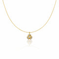 Floral CZ Pendant Necklace GWN -108