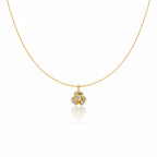 Floral CZ Pendant Necklace GWN -108