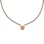 Rose Gold Circular Stone Mangalsutra GM -56