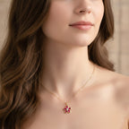 Blossom Crystal Pendant Necklace GWN -98