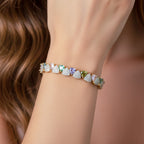 Gold Multi-Color Heart Bracelet GWB -150