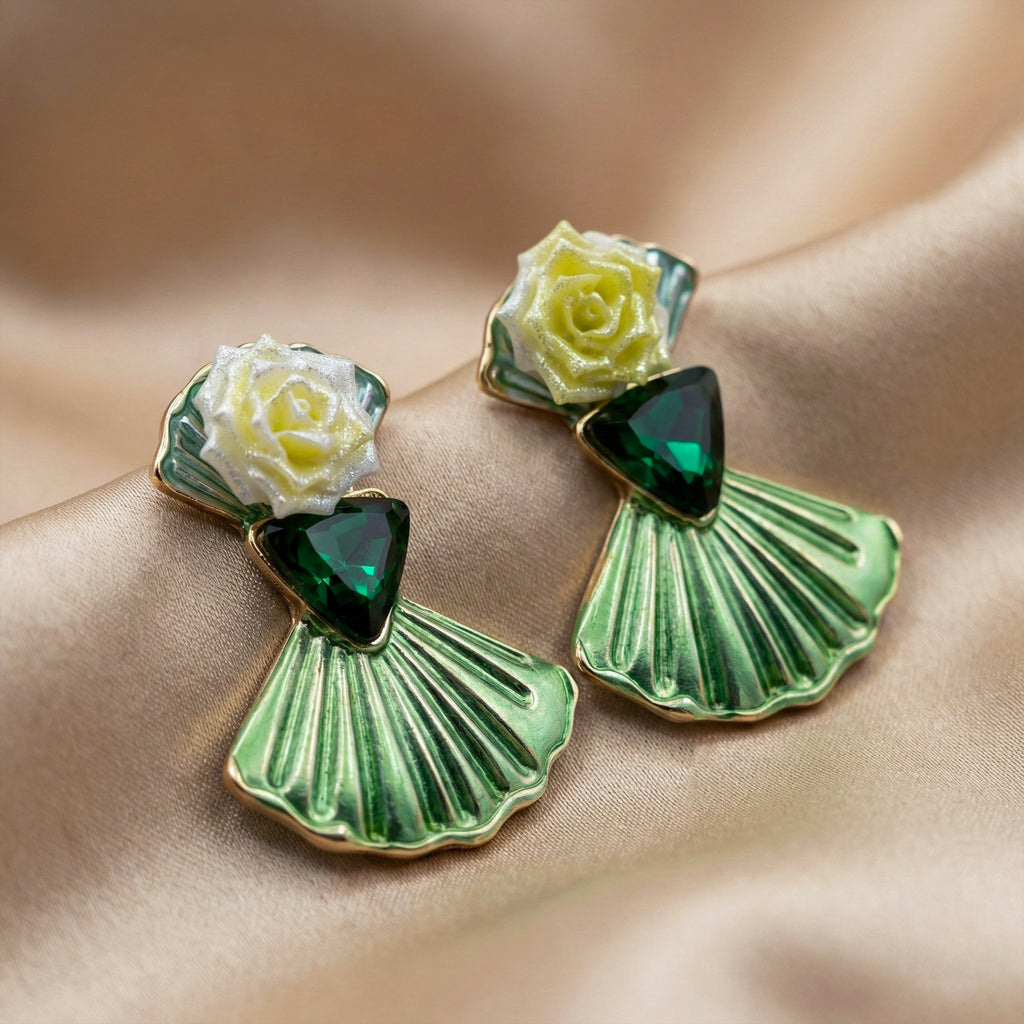 Floral Enamel Earrings GWE -186