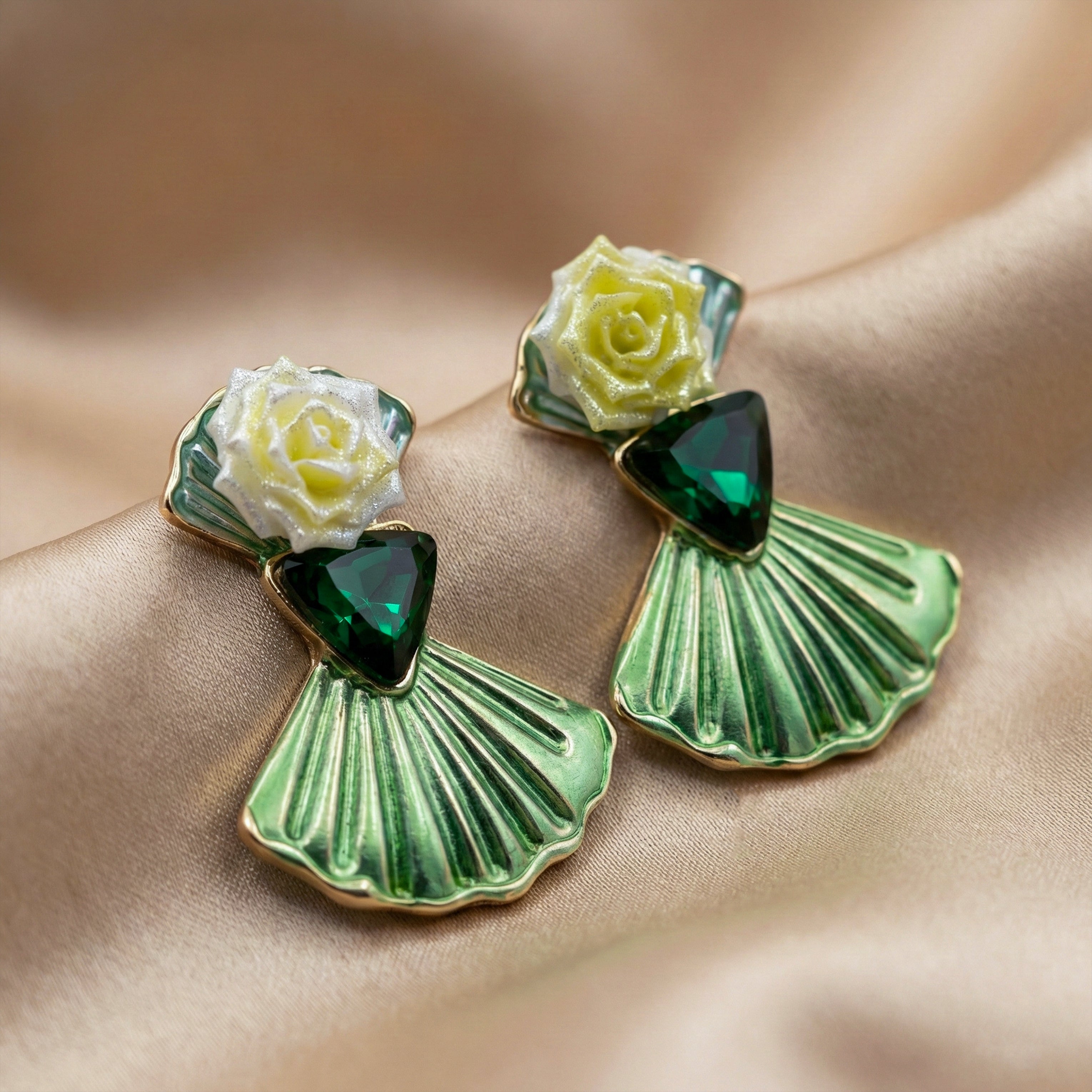 Floral Enamel Earrings GWE -186