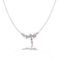 Silver-Tone Dainty Floral Women  Necklace GWN -130