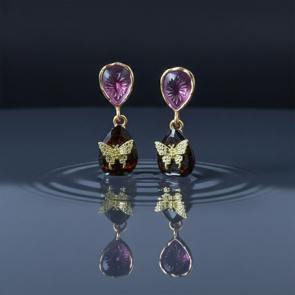 Butterfly Teardrop Earrings GWE -221