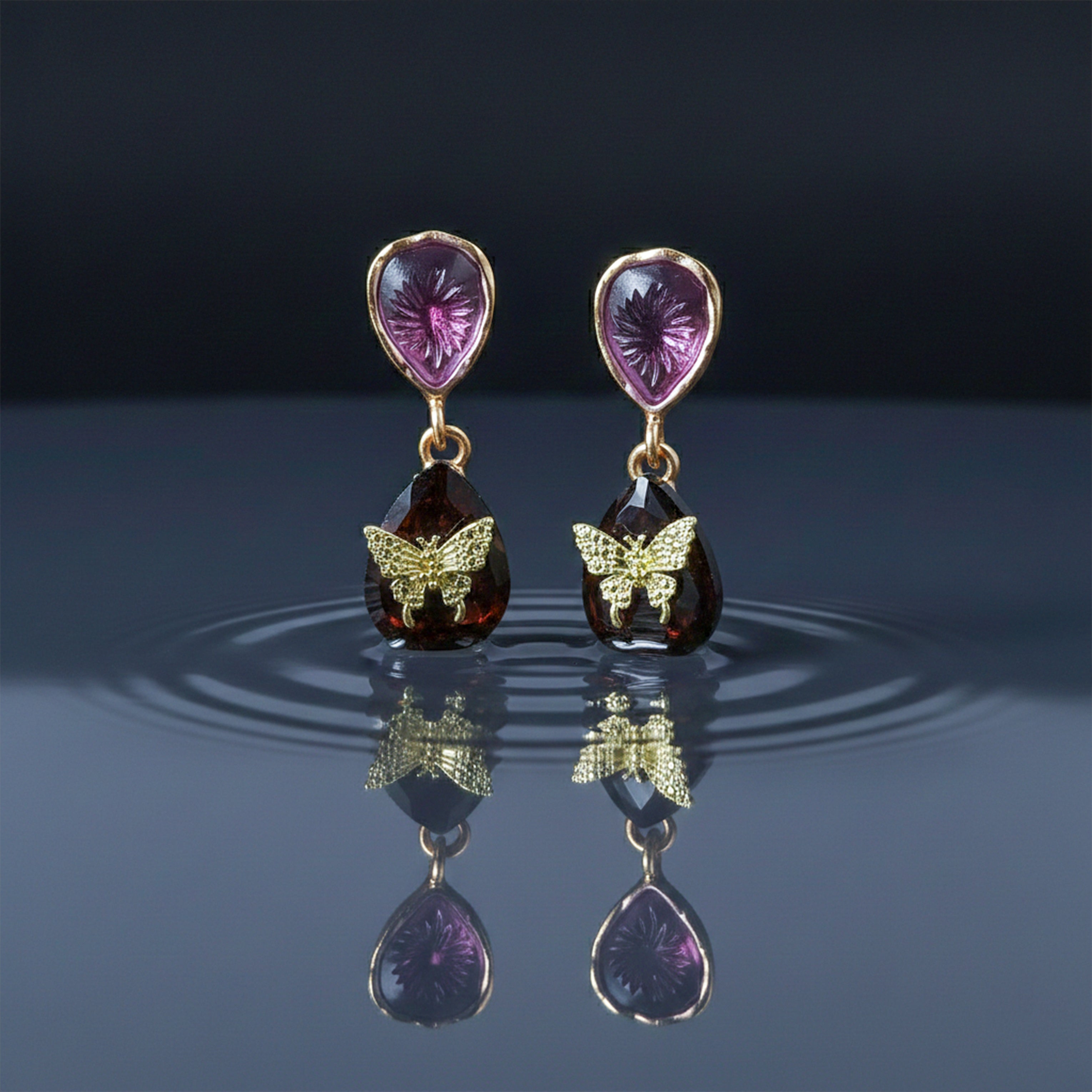 Butterfly Teardrop Earrings GWE -221