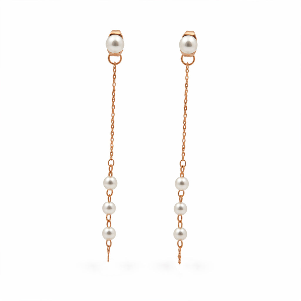 Pearl Chain Drop Earrings GWE -96